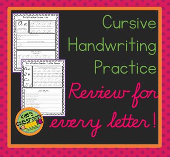 Cursive Practice and Review - Relearn and Improve Your Cursive Writing