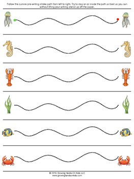 Cursive Pre-Writing Lines for Kids by Growing Hands-On Kids | TpT