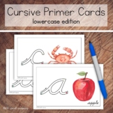 Cursive Primer Cards, Lowercase Edition