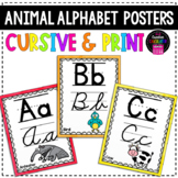 Cursive & Print Animal Alphabet Posters - Handwriting Posters