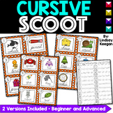 Cursive Handwriting Practice SCOOT or Write the Room