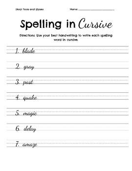 Cursive Spelling Practice for HMH Into Reading Module 1 Week 1 | TPT
