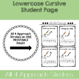 Lowercase Cursive Student Reference Page using Approach Strokes