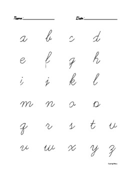 Cursive Tracing Letters by Montessori with Passion | TPT