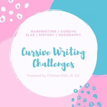 Preview of Cursive Writing Challenges