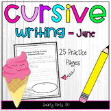 Cursive Writing Practice Sentences - June Jokes, Fun Facts