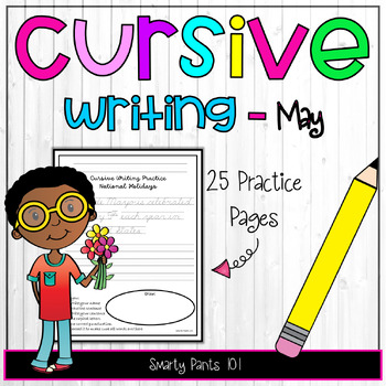 Preview of Cursive Writing Practice Sentences - May - Jokes, Fun Facts