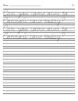 Cursive Writing Sentence Practice by Marissa Miller- Miss Miller's Class