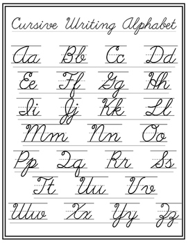 Cursive Writing Student Practice Booklet by Jamie Perchinsky | TPT