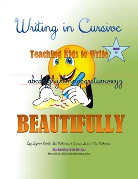 Preview of CURSIVE HANDWRITING BOOK: TEACHING KIDS TO WRITE BEAUTIFULLY!