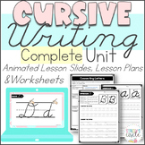 Cursive Writing Unit Digital Slides Lessons and Worksheets