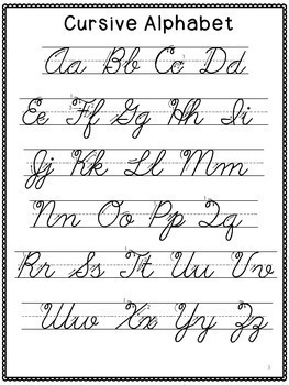 Cursive Handwriting Practice by Carrie Lutz | Teachers Pay Teachers