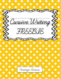 Cursive Writing for Older Students (Middle School) *FREEBIE*