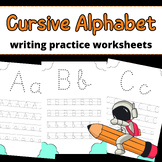 Cursive alphabet writing practice worksheets, Cursive Hand