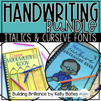 Preview of Cursive and Italics Handwriting Practice Units Bundle