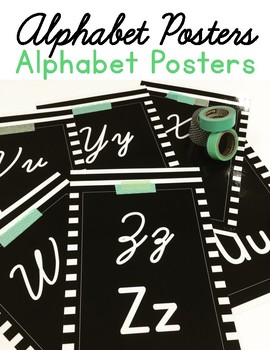 Preview of Cursive and Print Alphabet Posters FREE