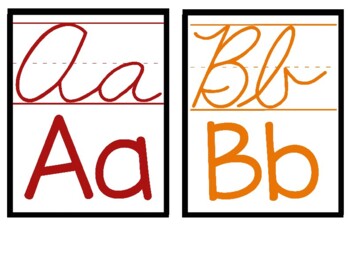 Cursive and Printed Alphabet by MamaFox Teaches | TPT