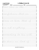 Cursive handwriting practice for both tracing and copying 