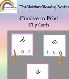 Cursive to Print Clip Cards