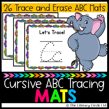 Preview of Cursive trace and Erase Mats/ Cursive Alphabet Trace and Erase Mats