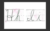 Cursive watercolor alphabet a-x