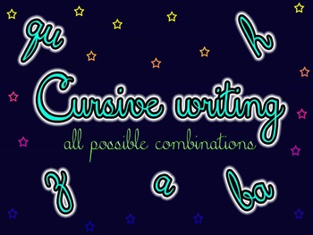 Preview of Cursive writing - all possible combinations of letters