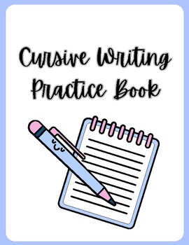 Preview of Cursive writing practice book cursive handwriting script