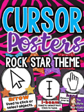Cursor Cues Posters for Computer Lab Rock Star Theme