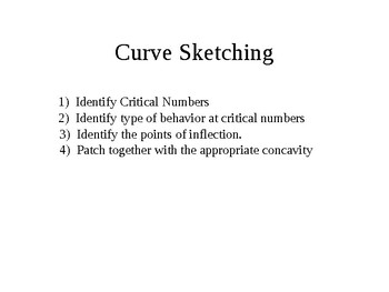 Preview of Curve Sketching