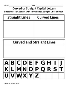 Preview of Curved or Straight Capital Letters