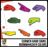 Curwen Hand Sign Clip Art: Boomwhacker Colors