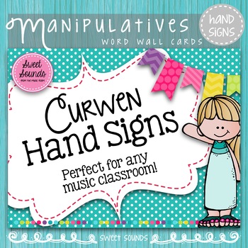 Preview of Curwen Solfege Hand Signs Posters - Music Word Wall - Music Decor