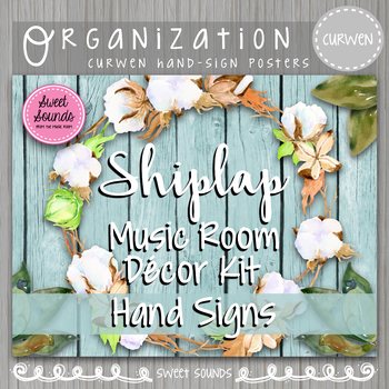 Preview of Solfege Hand Signs Posters - Music Decor - Shiplap