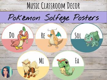 Preview of Curwin / Kodaly Solfege Hand Sign Posters | Pokémon Themed