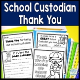Custodian Appreciation Day Printable Thank You Card for Sc