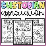 Custodian Appreciation Thank You Coloring Pages & Writing-