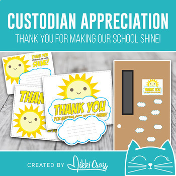 Preview of Custodian Appreciation Thank You For Making Our School Shine Gift