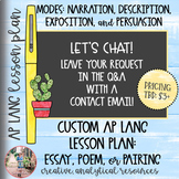Custom Creative, Analytical AP Lang Lesson Plan! (AP Langu