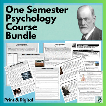 Preview of Custom Bundle - One Semester Psychology Course Bundle