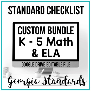 Preview of Standard Checklists K-5 Math & ELA BUNDLE