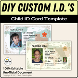 DIY Child ID Cards Canva Template Identification Cards for