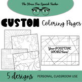 Custom Classroom Coloring Pages, Great for Back to School time!