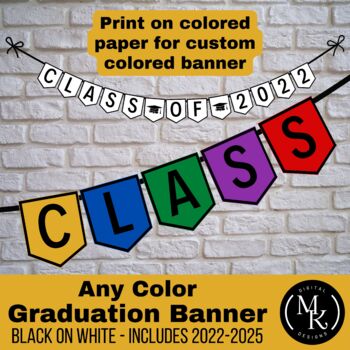 Preview of Custom Color Class of 2023 Graduation Banner
