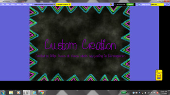 Preview of Custom Creation for the Promethean board or Smartboard