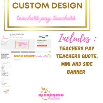 Preview of Custom Design for Teachers Pay Teachers Shop Banner