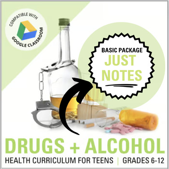 Preview of Custom File: Drug + Alcohol Basic Package | Health Class