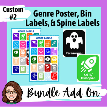 Preview of Custom Genre Poster, Bin Labels, Bookmarks, & Spine Labels #2