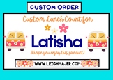 Custom Hippie Smartboard Lunch and Attendance Count Order 