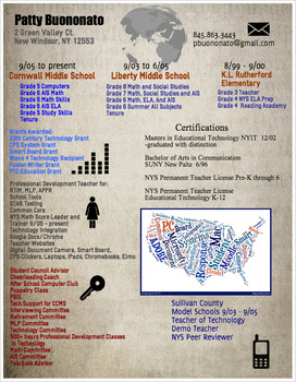 infographic resume for teachers