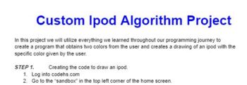 Preview of Custom Ipod Algorithm Python Coding Project
